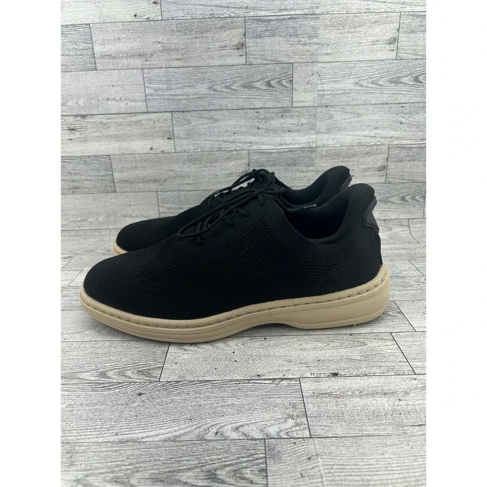 Orthofeet 468 Men Black Knit Wingtip Oxford Shoes Size 10 D Medium Ortho-Cushion